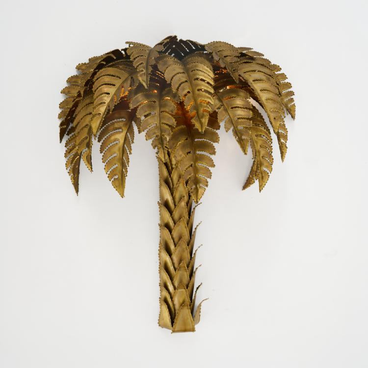 Hauptbild zu Objekt, Wall light 'Palmtree', 1970s, Christian Techoueyres, Maison Jansen, Paris, 181A 427