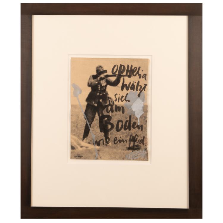 Bild 1 zu Objekt, 'Ophelia w&auml;lzt sich am Boden wie ein Pferd' for the theatre production 'Hamlet', c. 1980, Wolf Vostell, 181C 801