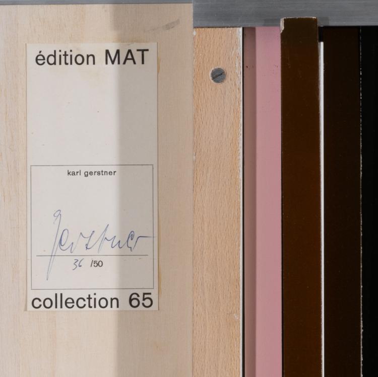 Bild 1 zu Objekt, 'Rotbunte Reihen', 1965, Karl Gerstner, Edition MAT/Galerie Der Spiegel, Cologne (Publ.), 181C 774