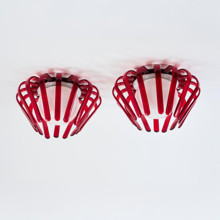Bild 1 zu Objekt, Two ceiling lights 'Octopus', 1980s, Carlo Nason (attributed), A.V. Mazzega, Murano, 181A 475