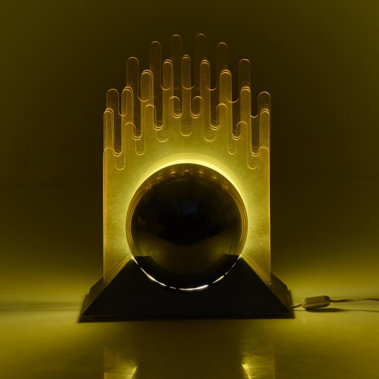 Hauptbild zu Objekt, Table light 'Sfera', 1971 (design), Patrizia Innocenti,Sergio Gobbi, New Lamp, Mailand / Milan, 181A 13