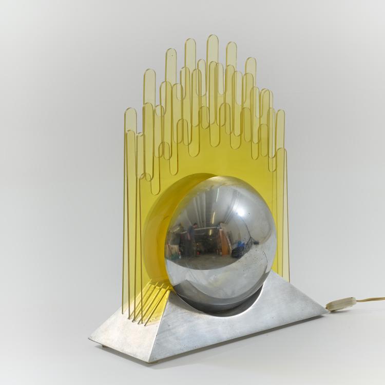 Bild 2 zu Objekt, Table light 'Sfera', 1971 (design), Patrizia Innocenti,Sergio Gobbi, New Lamp, Mailand / Milan, 181A 13