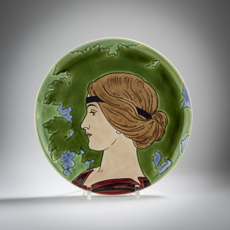 Hauptbild zu Objekt, Decorative plate, c. 1900, Utzschneider & Cie., Sarreguemines, 182A 354
