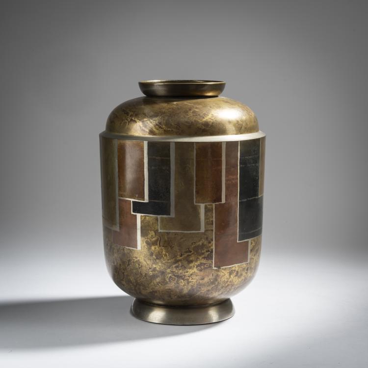Hauptbild zu Objekt, Dinanderie-Vase, um 1930,  S'tienof, S'tienof, 182A 452