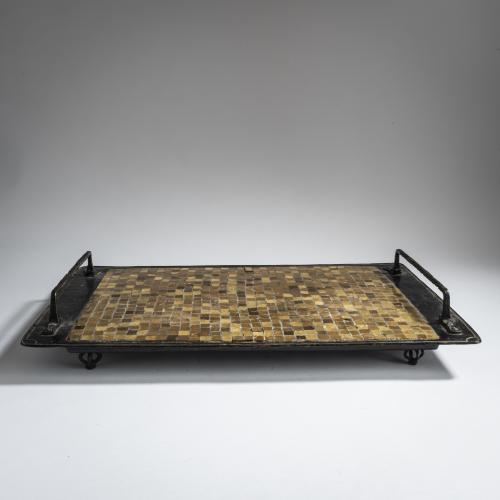 Tray with gold mosaic, c. 1970
