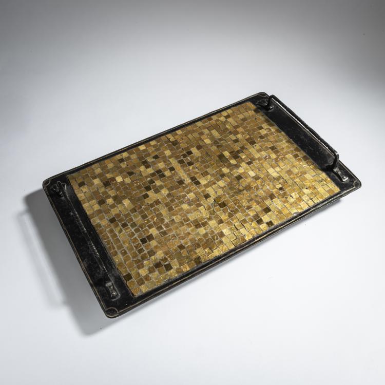Bild 1 zu Objekt, Tray with gold mosaic, c. 1970, Deutschland / Germany, 182A 458
