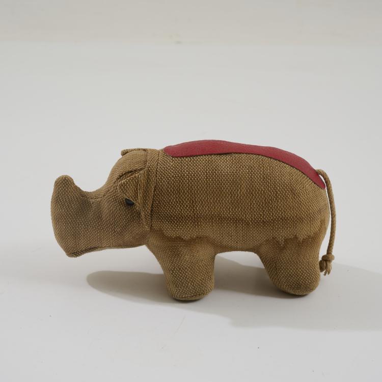 Hauptbild zu Objekt, Therapeutic toy Rhino, c. 1968, Renate M&uuml;ller, H. Josef Leven KG, Sonneberg, 181A 132