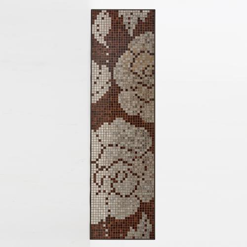 Glasmosaik Wandbild 'Winter Flowers Oro Nero', 2004