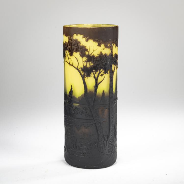 Hauptbild zu Objekt, Vase 'Paysage lacustre', c. 1910, Daum Fr&egrave;res, Nancy, 182A 48