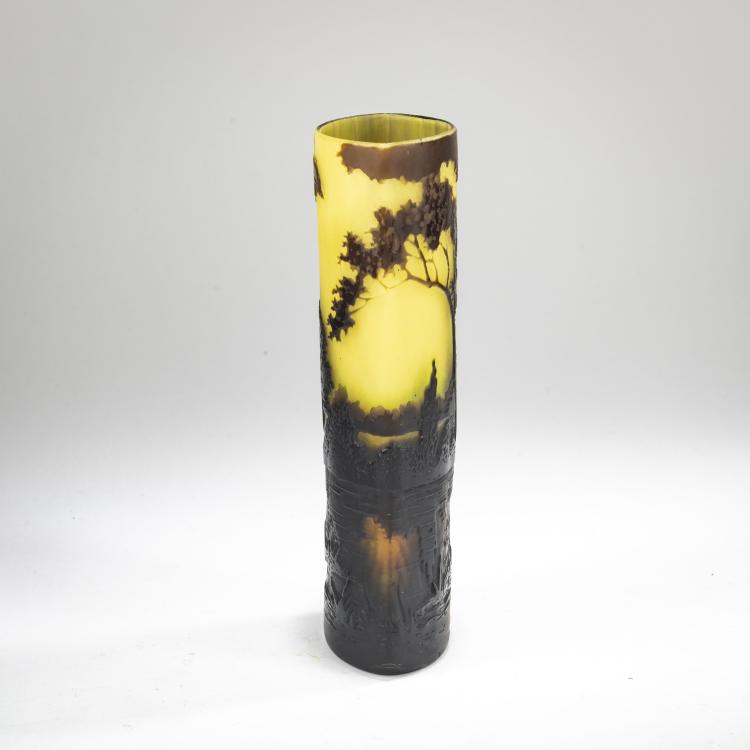 Bild 1 zu Objekt, Vase 'Paysage lacustre', c. 1910, Daum Fr&egrave;res, Nancy, 182A 48