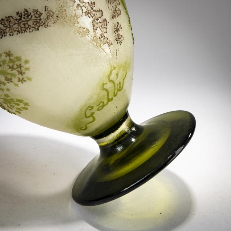 Bild 2 zu Objekt, Bottle-shaped Vase 'Ombelles et Foug&egrave;res', c. 1900, Emile Gall&eacute;, Gall&eacute;, Nancy, 182A 91