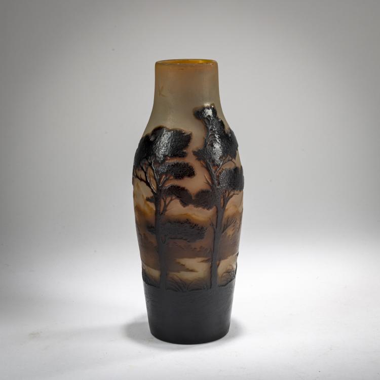 Hauptbild zu Objekt, Vase 'Paysage et Hirondelles', 1919-23, Paul Nicolas, Nicolas, Paul, Nancy, 182A 167