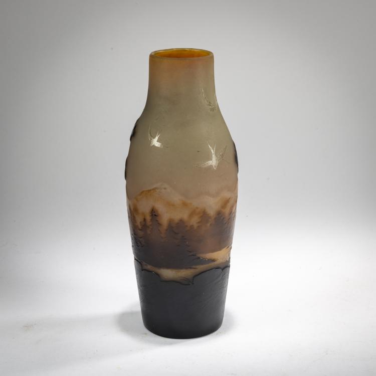 Bild 1 zu Objekt, Vase 'Paysage et Hirondelles', 1919-23, Paul Nicolas, Nicolas, Paul, Nancy, 182A 167