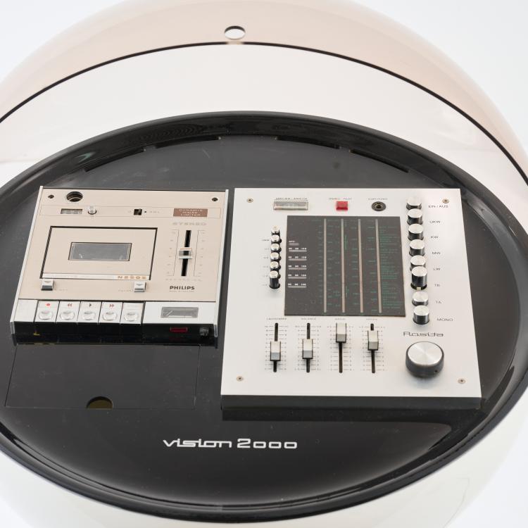 Bild 2 zu Objekt, 'Vision 2000' stereo, 1971, Thilo Oerke, Rosita Tonm&ouml;bel, Deutschland; Grundig, F&uuml;rth, 181A 254