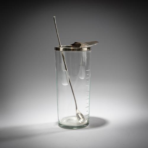 Cocktail shaker with bar spoon, 1960s