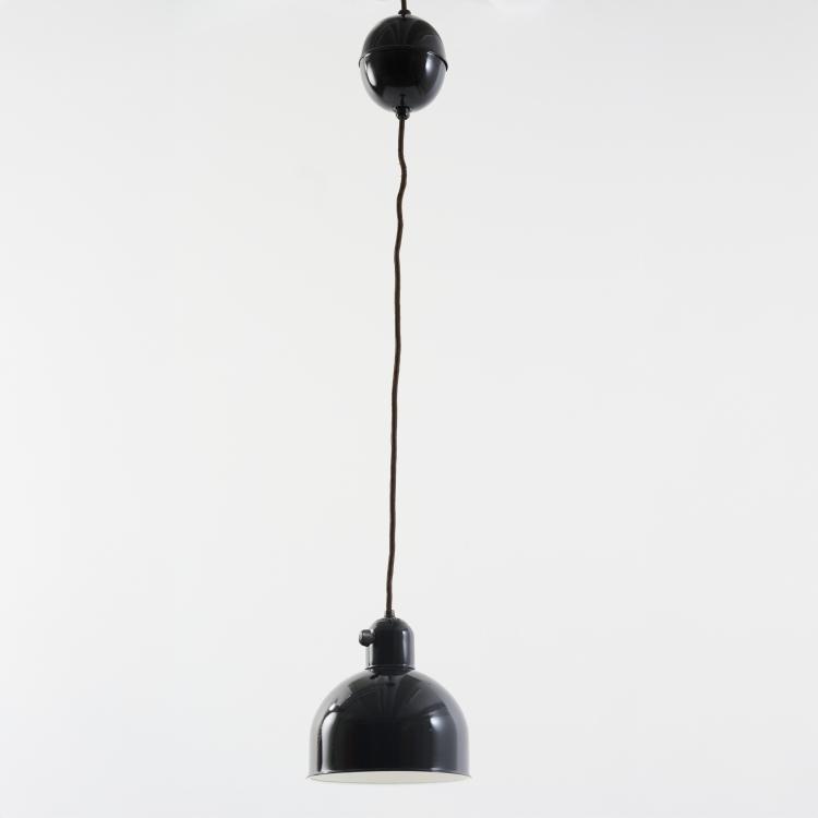 Hauptbild zu Objekt, Adjustable pendant light '6596', c. 1930, Christian Dell, Kaiser & Co., Neheim-H&uuml;sten, 181A 182