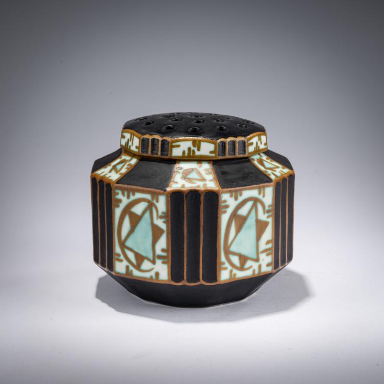 Hauptbild zu Objekt, Rose vase, c. 1926/27, Charles Catteau, Boch Fr&egrave;res, La Louviere, 182A 368