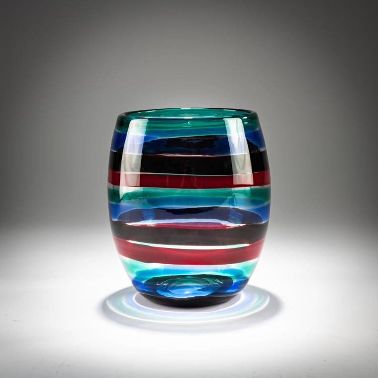 Bild 1 zu Objekt, Vase 'A fasce di colore', 1953, Fulvio Bianconi, Venini, Murano, 181B 689