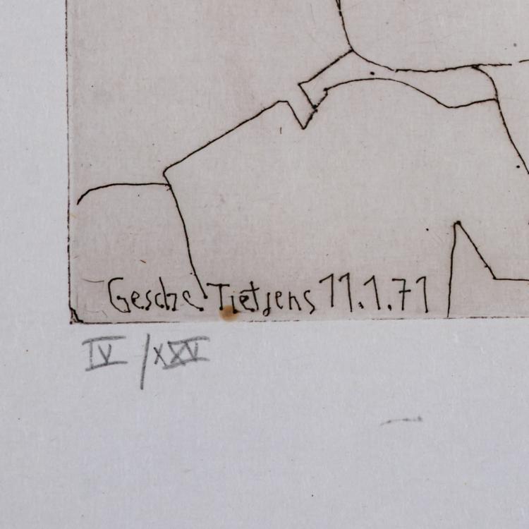 Bild 2 zu Objekt, 'Gesche Tietjens', 1971, Horst Janssen, 181C 783