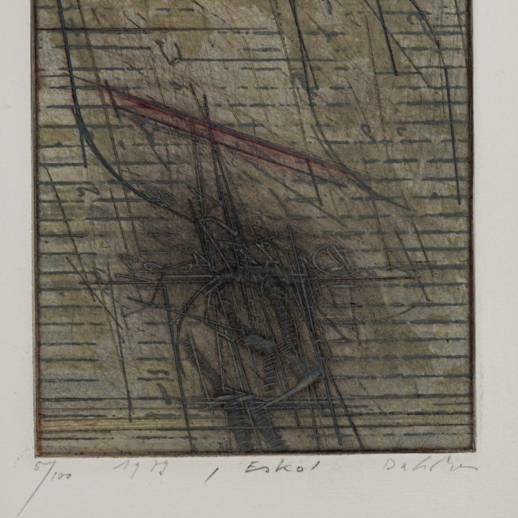 Bild 5 zu Objekt, 4 etchings Untitled, 'Eskol', 'Tatlin', 1978/79, Karl Fred Dahmen, 181C 795