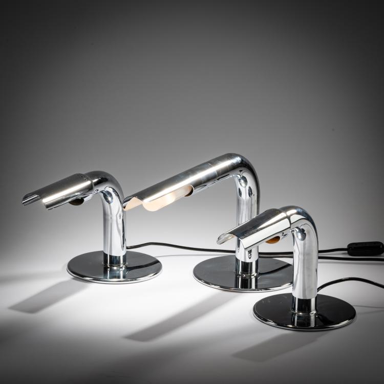 Hauptbild zu Objekt, Two 'Gully' table lights and one 'Gulp' table light, 1969, Ingo Maurer, Design M, Ingo Maurer, M&uuml;nchen / Munich, 181A 398