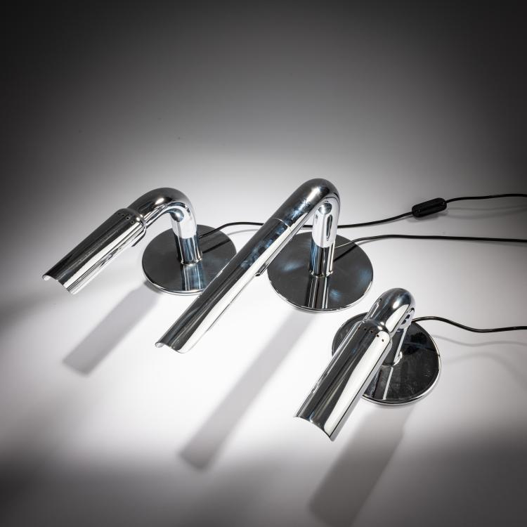 Bild 3 zu Objekt, Two 'Gully' table lights and one 'Gulp' table light, 1969, Ingo Maurer, Design M, Ingo Maurer, M&uuml;nchen / Munich, 181A 398
