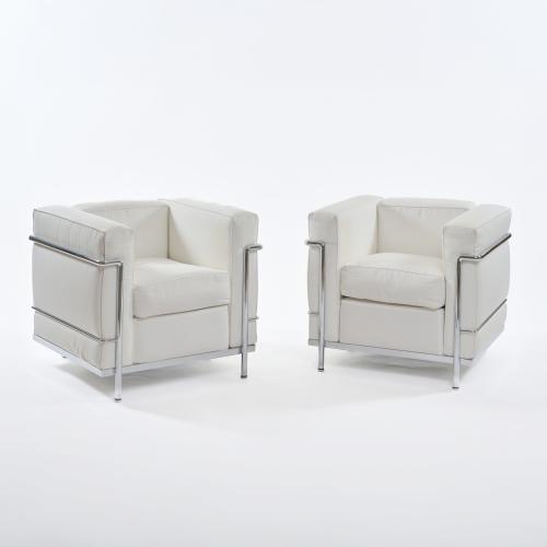 Two armchairs 'LC 2', 1928 (design)