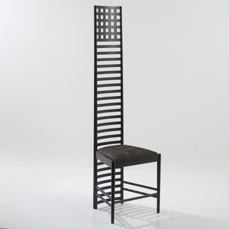 Hauptbild zu Objekt, Stuhl 'Hillhouse Chair', 1902 (Entwurf), Charles Rennie Mackintosh, Cassina, Mailand /Milan, 181A 160