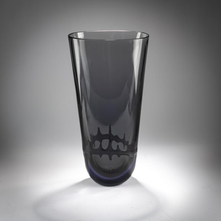 Bild 3 zu Objekt, Tall Vase 'Sommerso grigio violetto', 1956, Flavio Poli, Seguso s.r.l., Murano, 181B 649