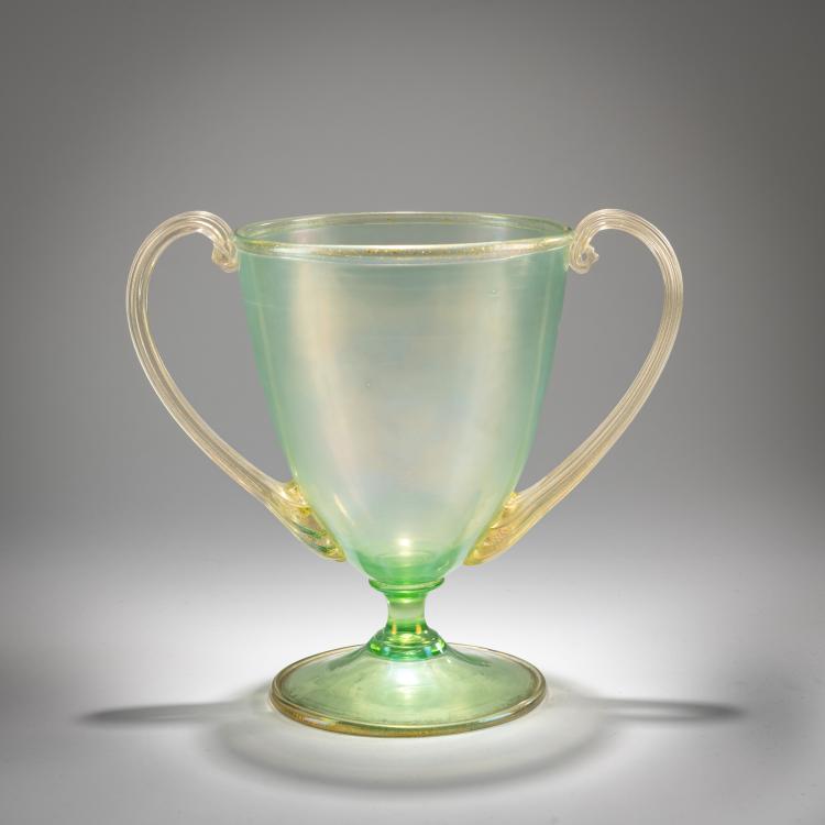 Bild 1 zu Objekt, 'Soffiato' vase with handles, c. 1921, Toso, Fratelli, Murano, 181B 541