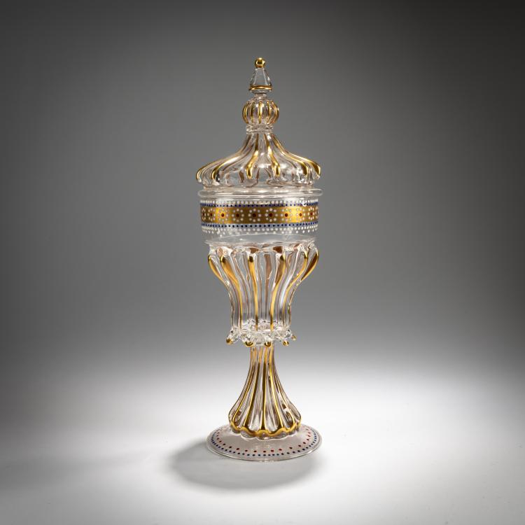 Hauptbild zu Objekt, Lidded goblet 'smalto, oro precipitato', 1962, S.A.L.I.R., Murano, 181B 639
