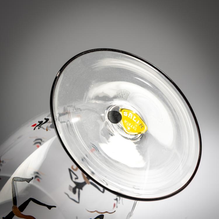 Bild 2 zu Objekt, Lidded goblet 'Danzatrice nere', 1928/29, Luigi Zecchin, S.A.I.A.R. - Ferro Toso; S.A.L.I.R., Murano, 181B 558