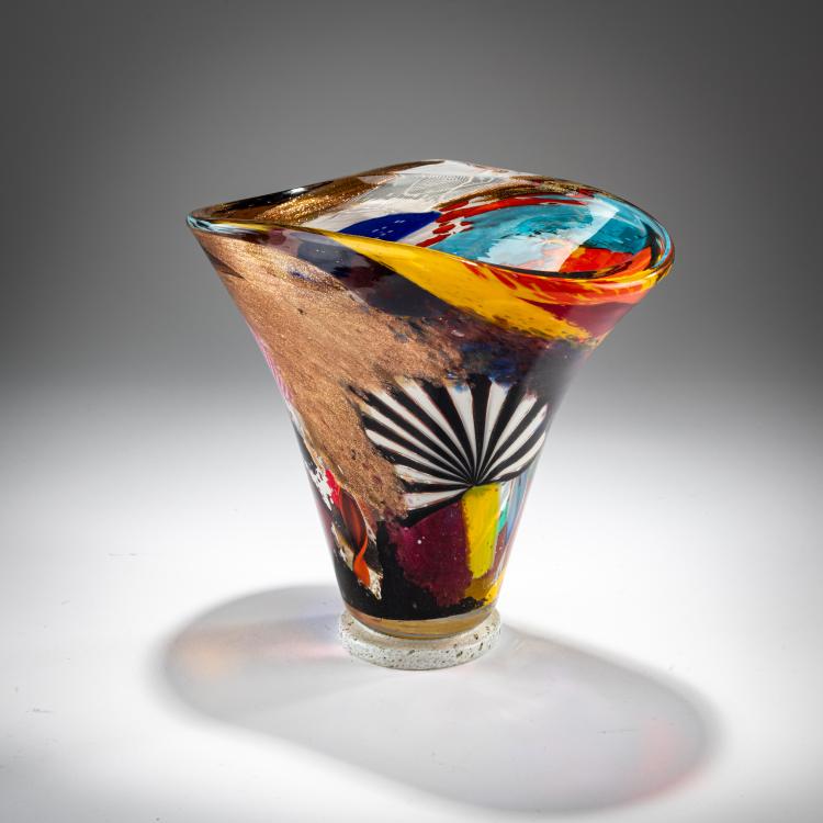 Hauptbild zu Objekt, Vase 'Oriente Leandro', 1952, Dino Martens, Toso, Aureliano, Murano, 181B 662