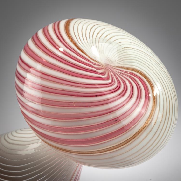 Bild 3 zu Objekt, Vase 'Filigrana semplice a fascia bianca rosa', 1953, Dino Martens, Toso, Aureliano, Murano, 181B 668
