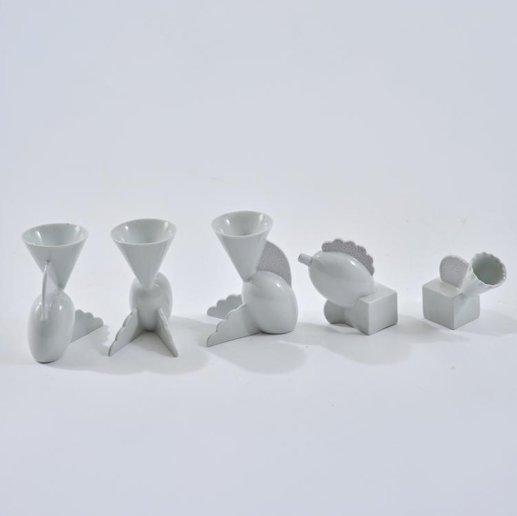 Bild 1 zu Objekt, Three 'Onega' vases, as well as one 'Superior' and one 'Michigan' vase, 1982 (design), Matteo Thun, Memphis, Mailand / Milan, 181A 50