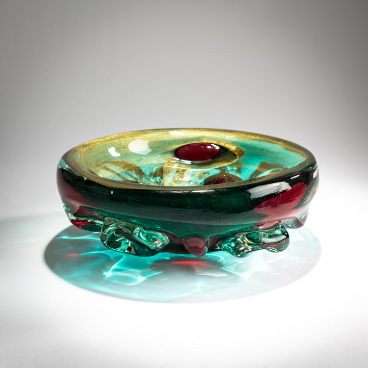 Bild 1 zu Objekt, Bowl, c. 1940, Alfredo Barbini (attributed), V.A.M.S.A., Murano (zug. / attr.), 181B 588