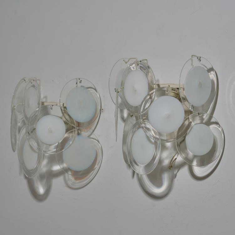 Hauptbild zu Objekt, Two wall sconces, 1960s, Gino Vistosi (attributed), Vistosi, Vetreria, Murano (zugeschrieben / attributed), 181A 399