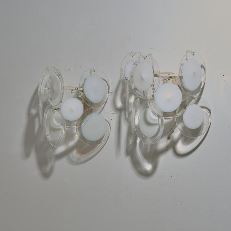 Bild 1 zu Objekt, Two wall sconces, 1960s, Gino Vistosi (attributed), Vistosi, Vetreria, Murano (zugeschrieben / attributed), 181A 399