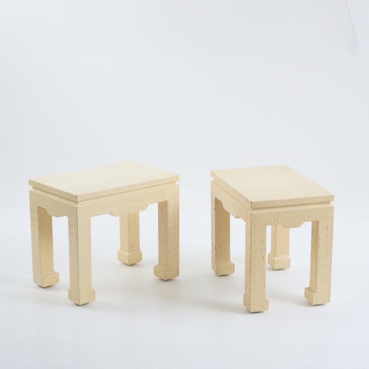 Bild 1 zu Objekt, Two bedside tables / side tables, 1970s/80s, Karl Springer, Springer, Karl Ltd., New York, 181A 445