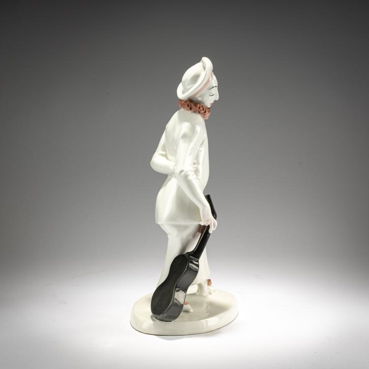 Bild 1 zu Objekt, Pierrot mit Gitarre, 1910, Josef Wackerle, KPM, Berlin, 182A 407
