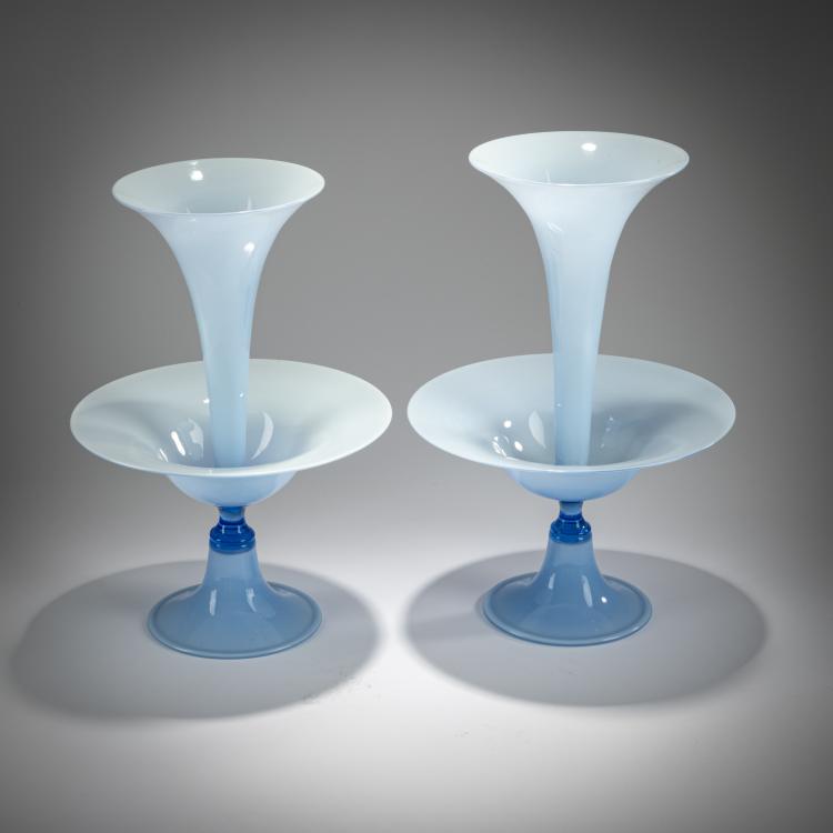 Bild 1 zu Objekt, Two 'Alzate incamiciato' footed bowls, c. 1933, Barovier Seguso & Ferro, 181B 568
