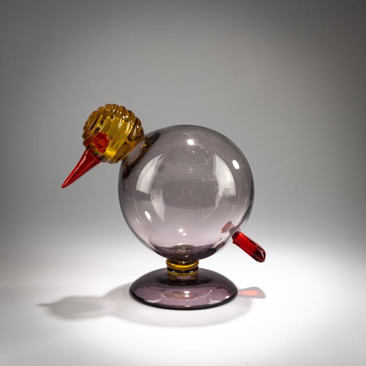 Hauptbild zu Objekt, 'Picchio' bird, c. 1964, Mario Pinzoni, Seguso s.r.l., Murano, 181B 656