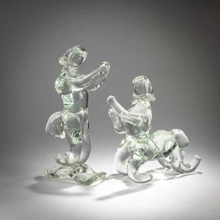 Hauptbild zu Objekt, Two fighting centaurs, 1933, Ercole Barovier, Barovier & Toso, Murano, 181B 567