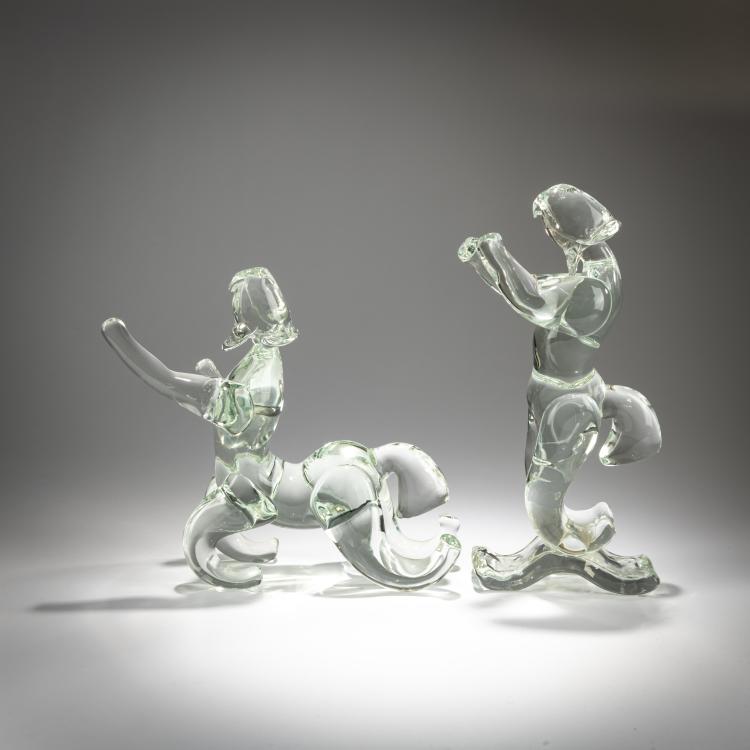 Bild 1 zu Objekt, Two fighting centaurs, 1933, Ercole Barovier, Barovier & Toso, Murano, 181B 567
