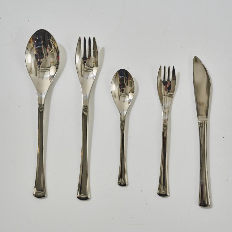 Bild 3 zu Objekt, 89-piece flatware 'Elypsis', 1970s, AMC, Bingen; Alfa Metalcraft Corp., Bingen, 182C 770