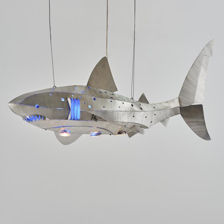 Hauptbild zu Objekt, 'Shark' ceiling light, 1990s, Reinhard Stubenrauch, Stubenrauch, Reinhard, Berlin, 181A 500