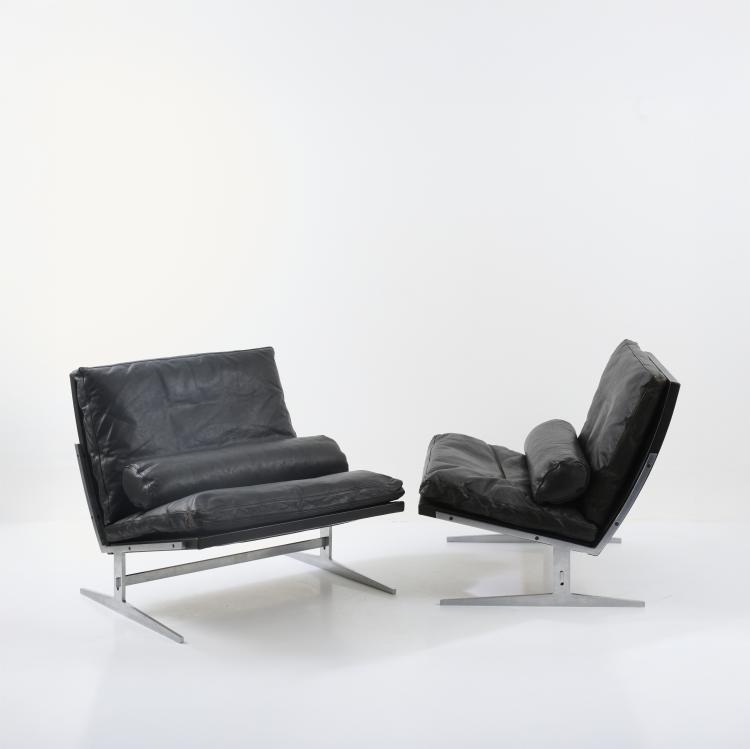 Bild 1 zu Objekt, Two easy chairs 'BO 561', 1963, Preben Fabricius,J&oslash;rgen Kastholm, Bo-Ex, Br&oslash;nsh&oslash;j, 181A 364