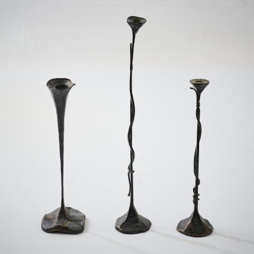 Three candle holders, 1989-1992