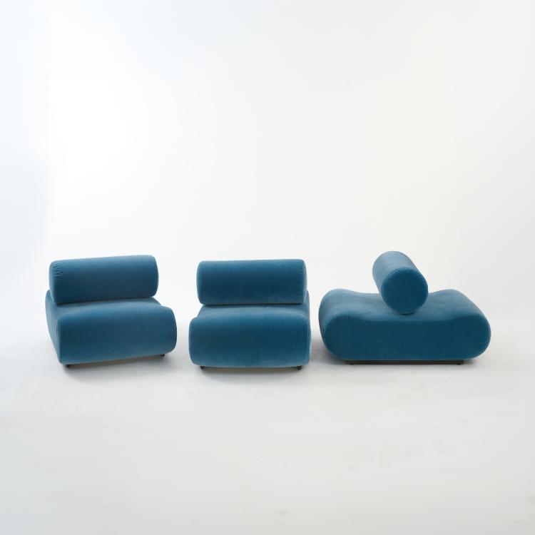 Bild 2 zu Objekt, Three modular seating elements 'Corbi', 1969, Klaus Uredat, COR, Rheda-Wiedenbr&uuml;ck, 181A 219