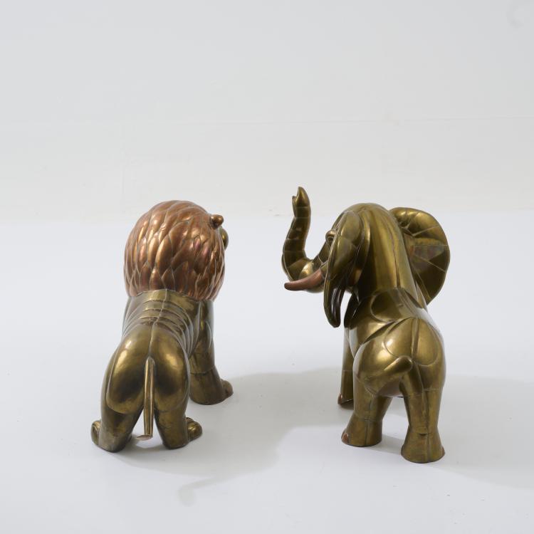 Bild 3 zu Objekt, Elephant and Lion, 1970s, Sergio Bustamente, Mexiko / Mexico, 181A 102